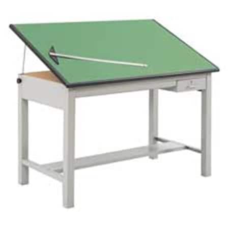 Betterbeds Drafting Table Top- 60in.x37-.50in.x1in.- Green BE2490437